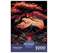 Puzzles pour Adolescents 1000 Japan Neon Cherry Blossom Puzzles pour Adultes Jeu Manuel D'assemblage De Motifs Offre Spéciale pour Toute La Famille 38x26cm/1000pcs
