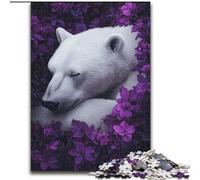 Puzzles pour Adolescents 1000 Jeux de Fleurs et d'ours Polaires, Jouets éducatifs et éducatifs, Cadeaux d'anniversaire et Cadeaux Uniques pour Les 14 Ans et Plus (Taille 26x38cm)