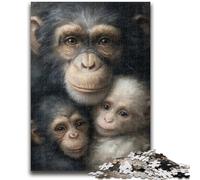 Puzzles pour Adolescents 1000 Jeux éducatifs pour la Famille des chimpanzés Décoration de la Maison Idéal comme Cadeau pour Toute la Famille 50x75cm