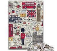 Puzzles pour Adolescents 1000 Jouets éducatifs London, décoration intérieure Unique et Cadeaux pour Les 14 Ans et Plus 26x38cm