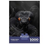 Puzzles pour Adolescents 1000 King Cobra in Black Smoke Puzzles pour Adultes Jeu Manuel D'assemblage De Motifs Offre Spéciale pour Toute La Famille 70x50cm/1000pcs