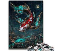 Puzzles pour Adolescents 1000 Koi Magiques Anti-Stress Staycation Kill Time Décoration Parfaite pour Les 14 Ans et Plus 50x75cm