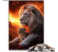 Puzzles pour Adolescents 1000 Lions des Prairies, Jouets de Divertissement Familial, idéal comme Cadeau pour Toute la Famille 14 Ans et Plus 50x75cm