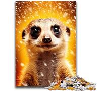 Puzzles pour Adolescents 1000 lumières de suricates pour Les 14 Ans et Plus Jeux de Famille Jeu de Noël Cadeaux pour Femmes 26x38cm
