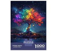 Puzzles pour Adolescents 1000 Magic Colorful Neon Tree Puzzle Jeux Amusants Décoration Parfaite Offre Cadeau pour Toute La Famille 38x26cm/1000pcs