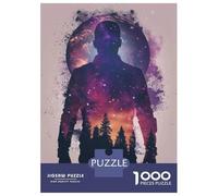 Puzzles pour Adolescents 1000 Man Galaxy Silhouette Puzzles pour Adolescents Jeux Relaxants Améliore La Mémoire Cadeaux d'anniversaire Et Idées Cadeaux Uniques 38x26cm/1000pcs