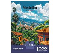 Puzzles pour Adolescents 1000 Medellin Cityscape Casse-têtes pour Adultes - Idée Cadeau Parfaite pour Toute La Famille 52x38cm/1000pcs