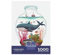 Puzzles pour Adolescents 1000 Mini Sea Bottle Aquarium Puzzle Jeux Amusants Décoration Parfaite Offre Cadeau pour Toute La Famille 70x50cm/1000pcs