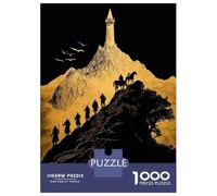 Puzzles pour Adolescents 1000 Mountain Journey to Tower Silhouette Art Puzzle Jeux Amusants Décoration Parfaite Offre Cadeau pour Toute La Famille 70x50cm/1000pcs