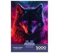 Puzzles pour Adolescents 1000 Neon Wolf Eyes Puzzles pour Adultes Jeu Manuel D'assemblage De Motifs Offre Spéciale pour Toute La Famille 52x38cm/1000pcs