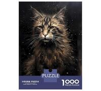 Puzzles pour Adolescents 1000 Norwegian Forest Cat Fable Puzzles pour Adultes Jeu Manuel D'assemblage De Motifs Offre Spéciale pour Toute La Famille 38x26cm/1000pcs