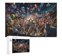 Puzzles pour Adolescents 1000 PCS A Celebration of Animals and Humans Puzzle Anti-Stress, Jouet Idéal pour Une Décoration Amusante À La Maison, 1000 PCS