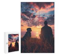 Puzzles pour Adolescents 1000 PCS A Man with Dog in Mind Puzzles pour Adultes Jouets Anti-Stress pour S'amuser en Famille Interaction Parent-Enfant 1000 PCS