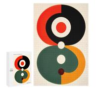 Puzzles pour Adolescents 1000 PCS Abstract Geometric Composition with Circles Casse-tête pour Adultes, Jeu De Réflexion Difficile, Original, Cadeau d'anniversaire 1000 PCS