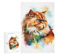 Puzzles pour Adolescents 1000 PCS Abstract Persian Cat Art Casse-tête pour Adultes, Jeu De Réflexion Difficile, Original, Cadeau d'anniversaire 1000 PCS