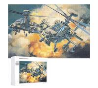 Puzzles pour Adolescents 1000 PCS AH64 Apache Longbow Puzzle pour Adultes Jeux Relaxants Décoration Murale pour Les Joueurs 1000 PCS