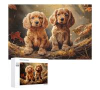 Puzzles pour Adolescents 1000 PCS American Cocker Spaniel Puzzles pour Adolescents, Jouets À Faire Soi-même, Activités Amusantes À La Maison pour Passer Le Temps, 1000 PCS