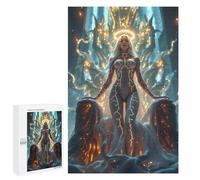 Puzzles pour Adolescents 1000 PCS Angelic Figure with Golden Veins Jeu De Puzzle Familial Décoration Parfaite Cadeaux Uniques pour Un Anniversaire Et Noël 1000 PCS