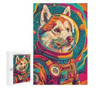 Puzzles pour Adolescents 1000 PCS Astronaut Husky Space Casse-têtes pour Adultes Jeu De Réflexion Assemblage De Motifs Interaction Parent-Enfant 1000 PCS