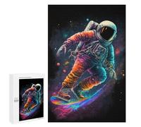 Puzzles pour Adolescents 1000 PCS Astronaut Skateboarding in Space -2 Puzzles pour Adultes Jeux Relaxants Découpe De Précision Jeu Stimulant Cadeaux 1000 PCS