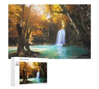 Puzzles pour Adolescents 1000 PCS Autumnal Waterfall Serenity -1 Puzzles pour Adultes Jeu De Réflexion Décoration Intérieure Activités Amusantes À La Maison 1000 PCS
