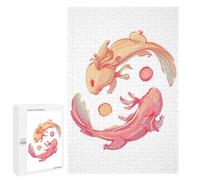 Puzzles pour Adolescents 1000 PCS Axolotl Yin Yang Puzzles pour Adultes Jouets Anti-Stress pour S'amuser en Famille Interaction Parent-Enfant 1000 PCS