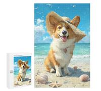 Puzzles pour Adolescents 1000 PCS Beach Corgi with Hat-2 Puzzles pour Adolescents Améliorent La Mémoire Difficiles À Compléter Jeux Stimulants 1000 PCS