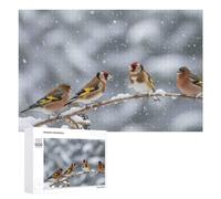 Puzzles pour Adolescents 1000 PCS Birds on A Snowy Branch Puzzles pour Adultes, Jeux en Famille, Décoration Intérieure, Cadeaux De Noël Et d'anniversaire 1000 PCS
