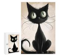 Puzzles pour Adolescents 1000 PCS Black Cat 2 Casse-têtes pour Adultes Jeu De Réflexion Assemblage De Motifs Interaction Parent-Enfant 1000 PCS