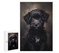 Puzzles pour Adolescents 1000 PCS Black Poodle Puppy Casse-tête pour Adultes, Jeu De Réflexion Difficile, Original, Cadeau d'anniversaire 1000 PCS