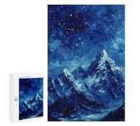 Puzzles pour Adolescents 1000 PCS Blue Mountain Night Sky Puzzles pour Adolescents Améliorent La Mémoire Difficiles À Compléter Jeux Stimulants 1000 PCS