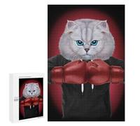 Puzzles pour Adolescents 1000 PCS Boxer Cat Boxing Champion Casse-têtes pour Adultes Jeu De Réflexion Assemblage De Motifs Interaction Parent-Enfant 1000 PCS