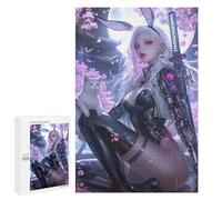 Puzzles pour Adolescents 1000 PCS Bunny with Katana Puzzles pour Adultes Activités Familiales Interaction Parent-Enfant Jeu Au Design Élégant 1000 PCS