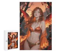 Puzzles pour Adolescents 1000 PCS Captivating Auburn Seraph in an Enchanted Forest Puzzles pour Adolescents - Jeu Familial - Décoration Murale - Interaction Parent-Enfant 1000 PCS