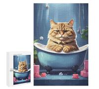 Puzzles pour Adolescents 1000 PCS Cat Bathtub Puzzles, Jeux Relaxants, Décoration Intérieure, Cadeaux Et Idées Cadeaux Uniques pour Un Anniversaire 1000 PCS