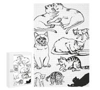 Puzzles pour Adolescents 1000 PCS Cat Lovers in Minimalist Puzzles, Jeux Relaxants, Décoration Intérieure, Cadeaux Et Idées Cadeaux Uniques pour Un Anniversaire 1000 PCS