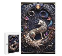 Puzzles pour Adolescents 1000 PCS Celestial Steampunk Fox Puzzle pour Adultes Jeux Relaxants Décoration Murale pour Les Joueurs 1000 PCS