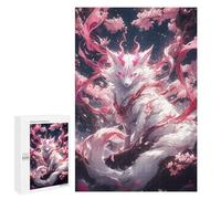 Puzzles pour Adolescents 1000 PCS Cherry Blossom Fox Spirit Artwork Puzzles pour Adolescents Améliorent La Mémoire Difficiles À Compléter Jeux Stimulants 1000 PCS