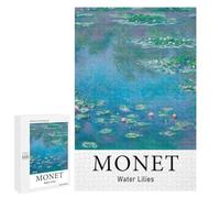 Puzzles pour Adolescents 1000 PCS Claude Monet Water Lilies Puzzles pour Adolescents, Jouets Anti-Stress, Décoration Murale, Cadeaux d'anniversaire Et De Noël Uniques 1000 PCS