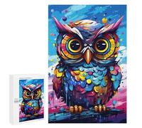 Puzzles pour Adolescents 1000 PCS Colorful Abstract Owl Art Puzzles pour Adultes Activités Familiales Interaction Parent-Enfant Jeu Au Design Élégant 1000 PCS