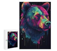 Puzzles pour Adolescents 1000 PCS Colorful Bear Illustration Puzzles pour Adultes Activités Familiales Interaction Parent-Enfant Jeu Au Design Élégant 1000 PCS