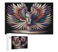 Puzzles pour Adolescents 1000 PCS Colorful Feathered Owl Artwork Puzzles pour Adultes Jeu De Réflexion Décoration Intérieure Activités Amusantes À La Maison 1000 PCS