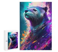 Puzzles pour Adolescents 1000 PCS Colorful Otter Art Print Puzzles pour Adolescents Améliorent La Mémoire Difficiles À Compléter Jeux Stimulants 1000 PCS