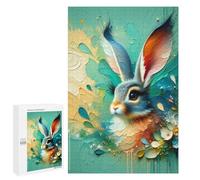 Puzzles pour Adolescents 1000 PCS Colorful Rabbit Painting Puzzles pour Adultes Jeux Amusants Décoration Parfaite Cadeaux Uniques d'anniversaire Et De Noël 1000 PCS