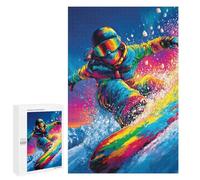Puzzles pour Adolescents 1000 PCS Colorful Snowboarder Action Puzzles pour Adolescents Améliorent La Mémoire Difficiles À Compléter Jeux Stimulants 1000 PCS