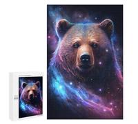 Puzzles pour Adolescents 1000 PCS Cosmic Bear Portrait Art Print-6 Puzzles pour Adultes Activités Familiales Interaction Parent-Enfant Jeu Au Design Élégant 1000 PCS