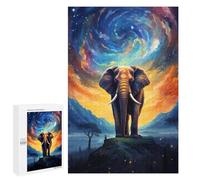 Puzzles pour Adolescents 1000 PCS Cosmic Elephant Puzzles pour Adolescents, Jouets Anti-Stress, Décoration Murale, Cadeaux d'anniversaire Et De Noël Uniques 1000 PCS