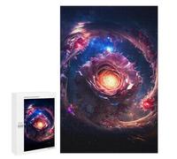 Puzzles pour Adolescents 1000 PCS Cosmic Rose Bloom Puzzles pour Adultes Assemblage De Modèles De Puzzles Défi À Réaliser Soirée Jeux Et Divertissement en Famille 1000 PCS