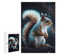 Puzzles pour Adolescents 1000 PCS Cosmic Squirrel in Space Puzzles pour Adolescents - Jeu Familial - Décoration Murale - Interaction Parent-Enfant 1000 PCS