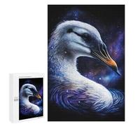 Puzzles pour Adolescents 1000 PCS Cosmic Swan Art Print-2 Puzzles pour Adultes Assemblage De Modèles De Puzzles Défi À Réaliser Soirée Jeux Et Divertissement en Famille 1000 PCS